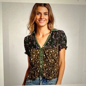 Free People BellaButton Up Blouse.